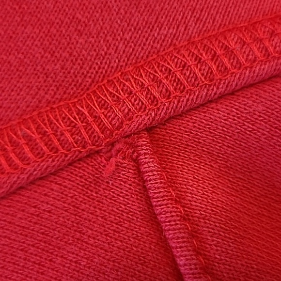 Nike Air Mens Small Hooded Sweatshirt Classic Logo Red Black FLAWED Athletic - Picture 12 of 12